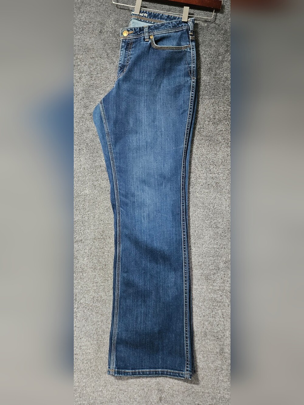 CARHARTT Relaxed Fit Mid-high Straight Leg Classic Five-pocket Size 12Tall Jeans - Picture 4 of 9